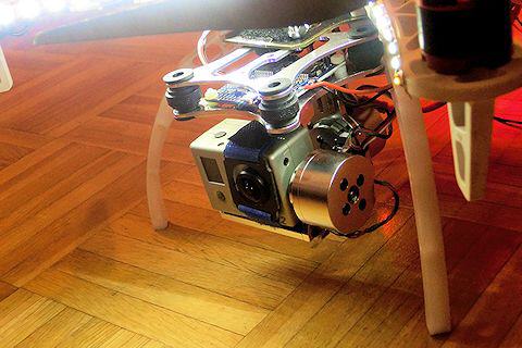 GoPro-Kamera in Brushless-Gimbal