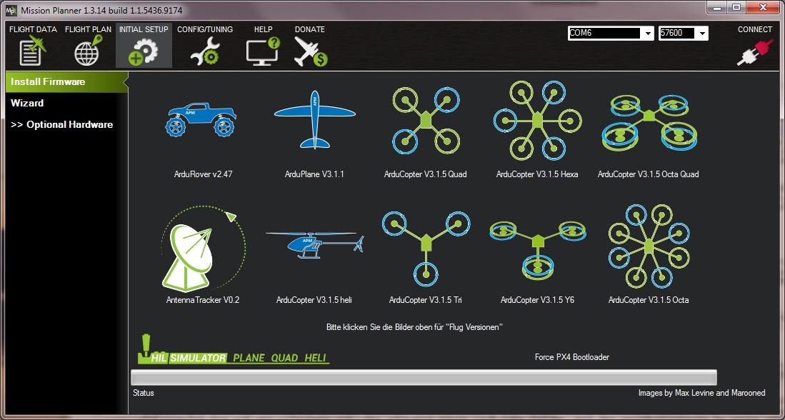 Firmware-Varianten für APM / Pixhawk