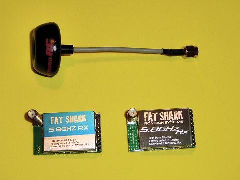 Fatshark Empfangsmodule 5,8 GHz und zirkular polarisierte Antenne